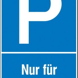 Parkplatzs. Nur f. Kund. Aluminium geprägt