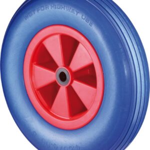 Rad pannensicher D16.400 400mm,Poly blau,Radk. Kst.rot,RL,Rillen