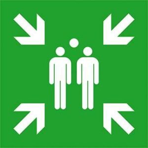 Sicherheitsschild Alu Sammelstelle 600x600