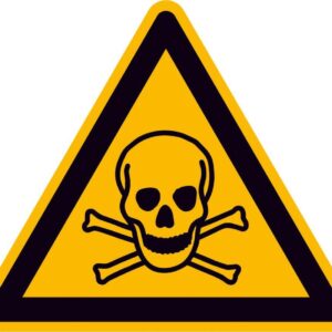 Warnschild Folie 200 mm giftige Stoffe