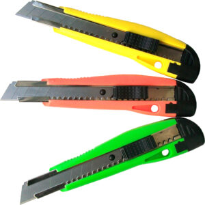 Unimesser 18mm, 3 Klingen, Kunststoff-Griff