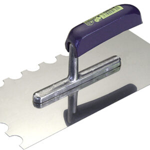 Zahnglättekelle 280x130mm/20x10, halbrund