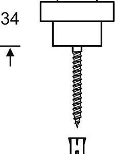 Boden-Türpuffer,34mm 0 38 3881,F69 matt,Ø45mm