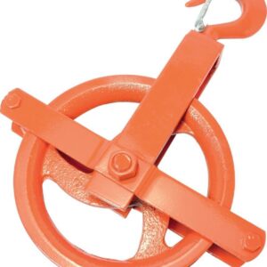 Klobenrad Stahl rot-lack. f. Seil-Ø b.25,0mm