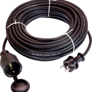 Gummi-Verlängerung 50 m H05RR-F 3G1,5 schwarz