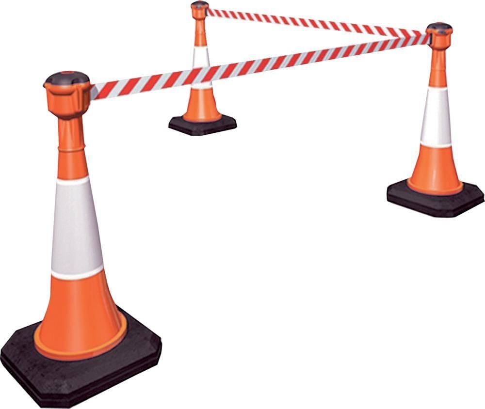 2275440 leitkegel 1000mm kunststorange mit reflektorman