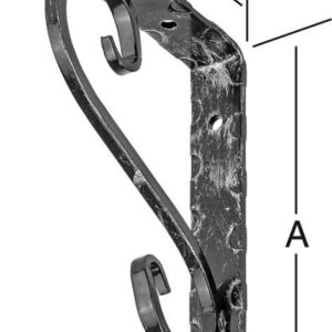 Schmiedeeiserne Konsole 200 x 150mm, schwarz