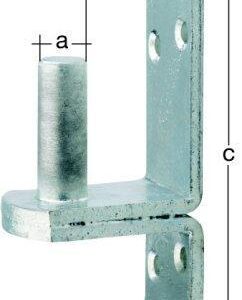 Haken auf Platte 3302/K3/DII/20 mm