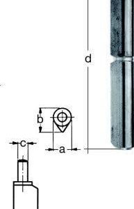Anschweißrollen U 80x14x7 mm