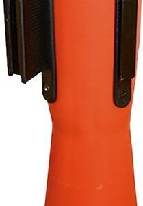 Leitkegelaufsatz gelb / schwarz diag.gestreift 4m