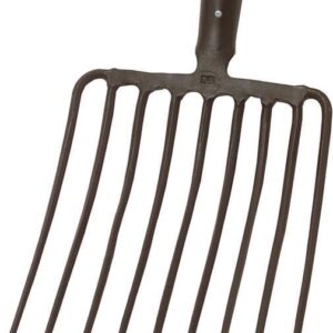 Steingabel 9 Zinken schwarz Federdülle