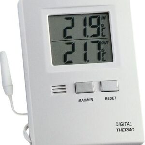 Thermometer Max-Min. Elektr., Kunststoff, weiß
