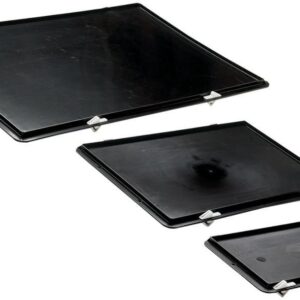 Verschlussdeckel schwarz für Kastenmaß 300x200 mm