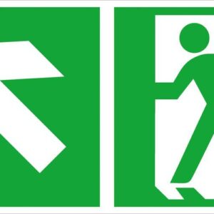 R-Schild,Rett.weg li auf 30x15cm,Alu,nachl.