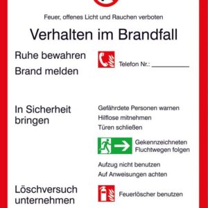 Brandschutzordnung Alu nl200x300mm