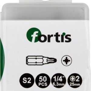 Bit 1/4" DIN3126 C6,3 PZ2 50er Pack FORTIS