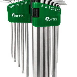 Winkelschraubendr.-Satz 18tlg. Hex/T lang FORTIS