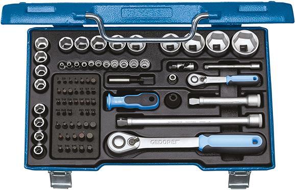 2281175 steckschluessel satz 19v20u 20 1 4 und 1 2 81 teilig gedore
