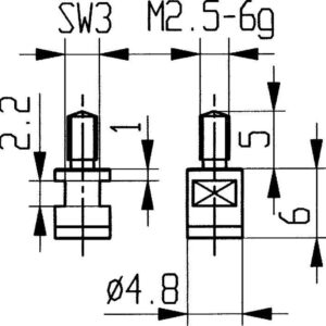 Messeinsatz HM Typ 10/ 4,8mm KÄFER