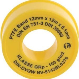 Dichtbandrolle PTFE 12m x 12mm x 0,1mm DVGW