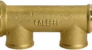 Verteilerstück, 2 AbgängeMessing, Eingang 2x3/4" Ausgang 2xG1/2"