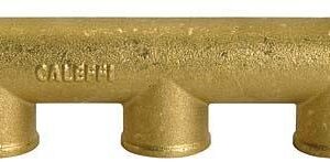 Verteilerstück, 2 AbgängeMessing, Eingang 2x3/4" Ausgang 3xG1/2"