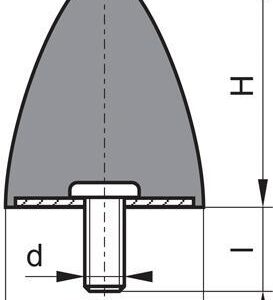 Gummi Anschlag Puffer GP DP 30x36 M8x20