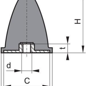 Gummi Anschlag Puffer GP EP 95x83 M16