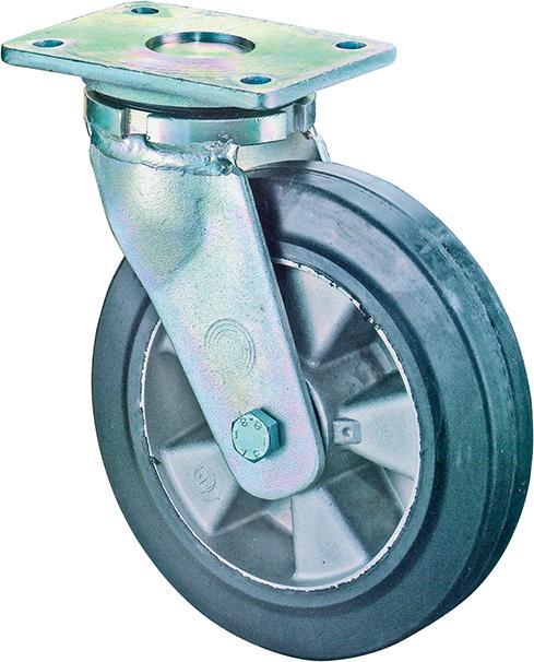 2283516 lenkrolle 125mm rr100 b80platte elastik schw kl rr100 b80 125