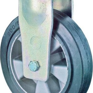 Bockrolle 125mm RR110.B80Platte,Elastik schw.,KL RR110.B80.125