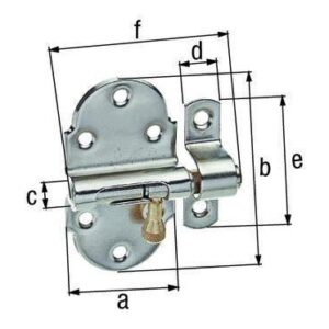 Autom. Grendelriegel 260/VN/FZ/47 mm