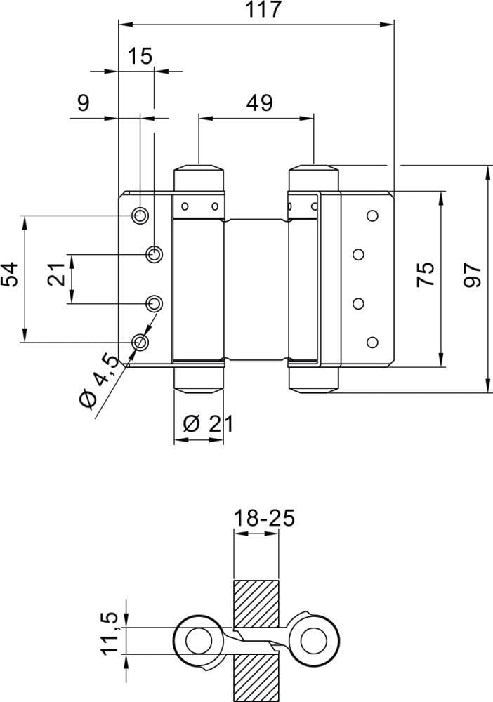 2283634 pendeltuerbaender nr 29 stahl vernickelt 75mm