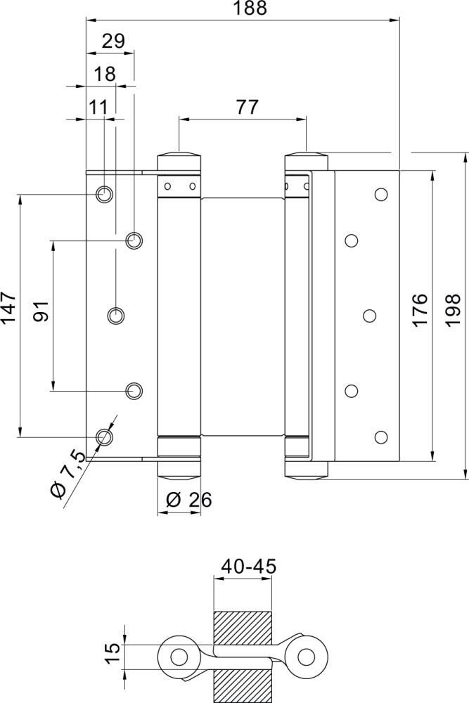 2283645 pendeltuerbaender nr 39 stahl vernickelt 175mm