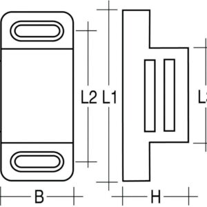 Magnetschnäpper 6Kg weiß Simplec, inkl.Gegenstück