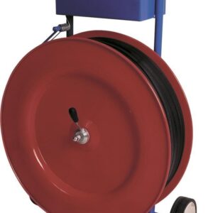 Abrollwagen rot, fahrbar für PP-Band 13/16mm