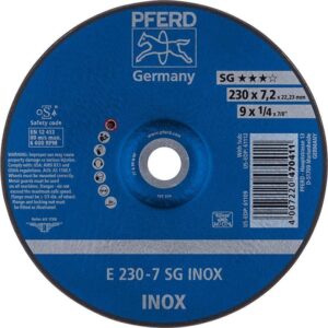 Schruppscheibe gekröpft für V2A A30NSG 230x7,2mm PFERD