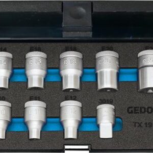 Steckschlüssel-Satz 1/2" E10 bis E24 9-teilig GEDORE