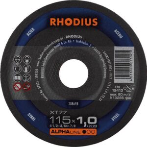 Trennscheibe XT77 115 x 1,0mm ger. Rhodius