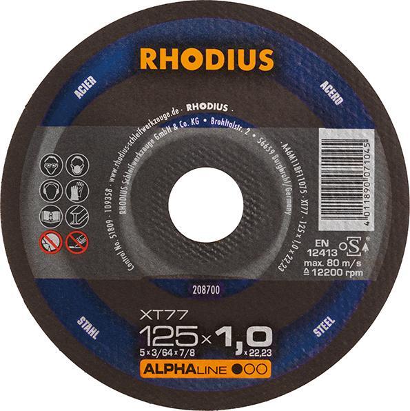 Trennscheibe XT77 125 x 1,0mm ger. Rhodius 1 Trennscheibe XT77 125 x 1,0mm ger. Rhodius