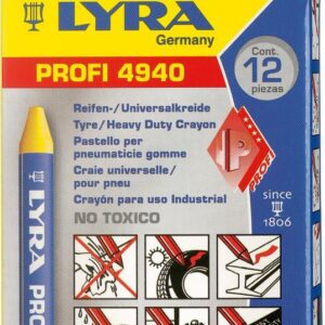 Reifen-/Universalkreide 4940 a 12 St. gelb Lyra