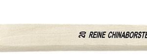 Plattpinsel gebogen 10mm schw. Chinabor.Nölle