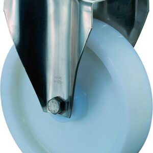 Bockrolle 150mm HS110 Platte,Kst.weiß,ER,RL HS110.B14.150