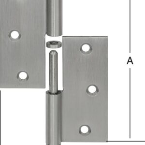 Türscharnier 90X90 mm lks. RF