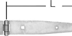 Überfalle spitze Ausführung, 250mm hell verz.