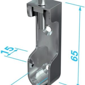 11118 Schrankrohrlager oval,30x15mm vern.m.Schr.