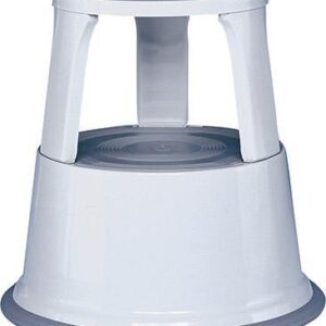 Rollhocker Metall lichtgrau