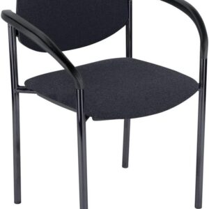 Bes.-Stuhl STYL m.Arml. schw./blau