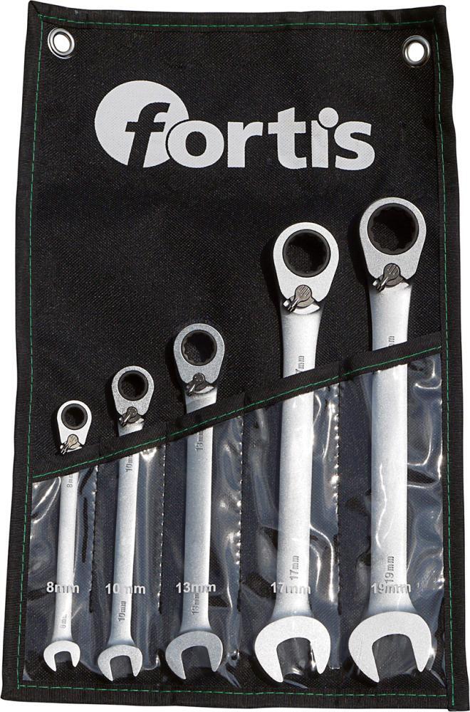 Maulschl.Satz mit Ringr. 5tlg.umsch.8-19mm FORTIS 1 Maulschl.Satz mit Ringr. 5tlg.umsch.8-19mm FORTIS