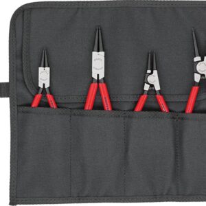 Sicherungsringzangen-Satzin Rolltasche 4-teilig KNIPEX