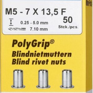 Bl.Nietm. VA Minipack Polygrip A2 M5 x 7 x 13,5